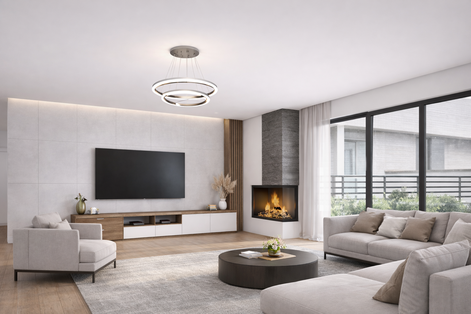 Doğa İnci Villaları 2 salon görünümü